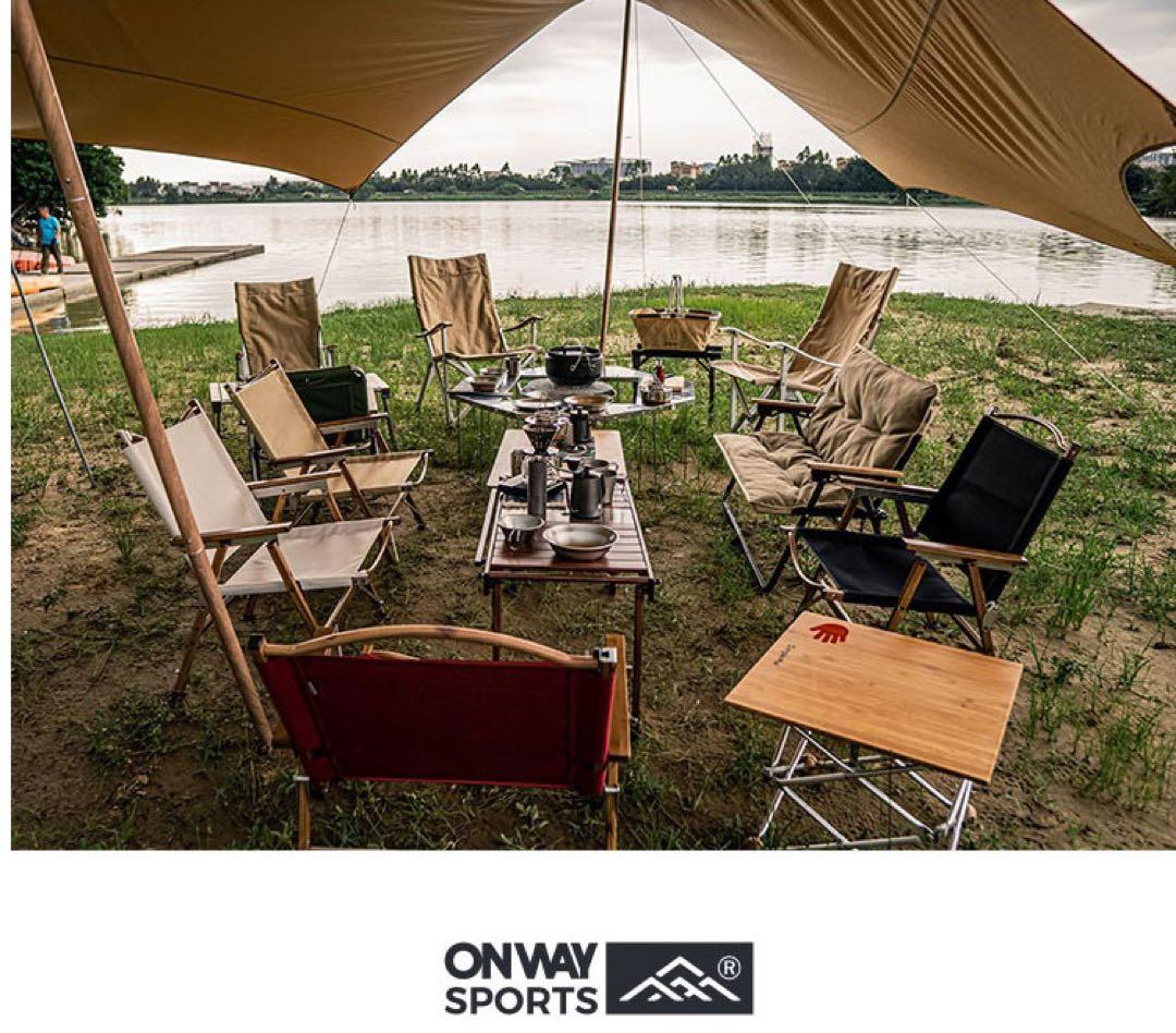 ONWAY SPORTSフォールディング アルミIGTテーブルOW-8242 茶