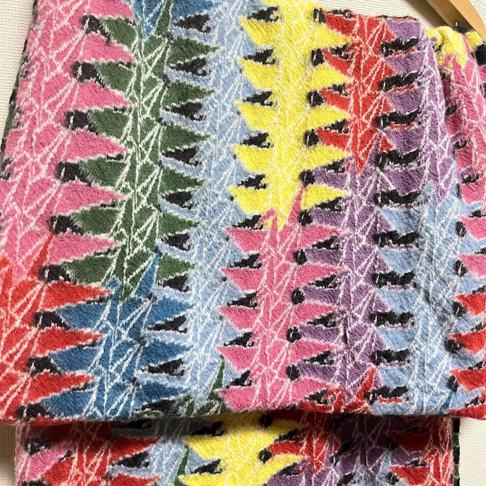 キャピタル 縮絨 ウール ピースフル 折り鶴 マフラー ストール マルチカラー