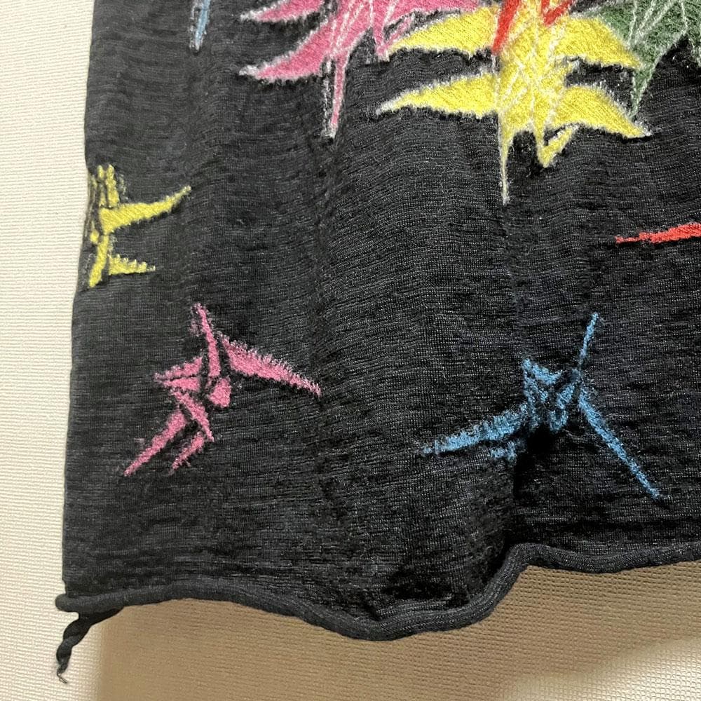 キャピタル 縮絨 ウール ピースフル 折り鶴 マフラー ストール マルチカラー