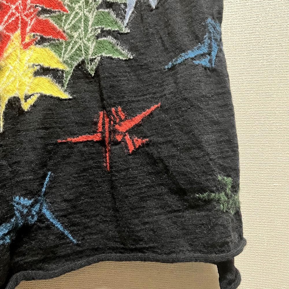 キャピタル 縮絨 ウール ピースフル 折り鶴 マフラー ストール マルチカラー