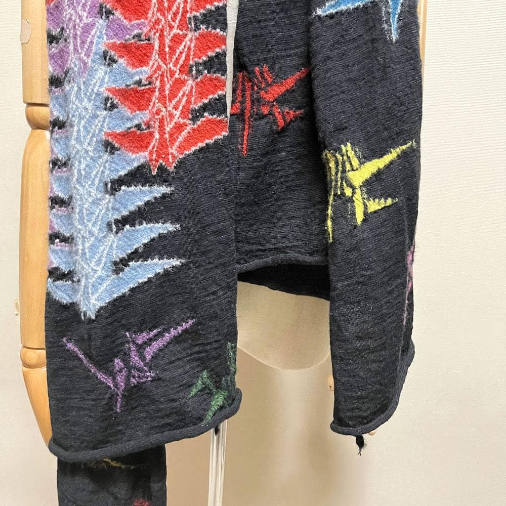 キャピタル 縮絨 ウール ピースフル 折り鶴 マフラー ストール マルチカラー