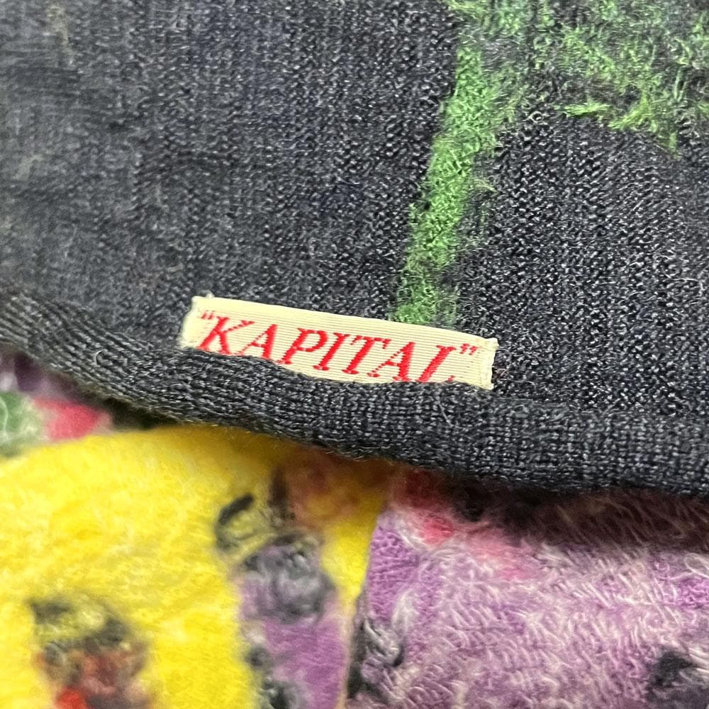 キャピタル 縮絨 ウール ピースフル 折り鶴 マフラー ストール マルチカラー