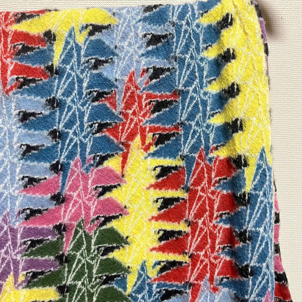 キャピタル 縮絨 ウール ピースフル 折り鶴 マフラー ストール マルチカラー