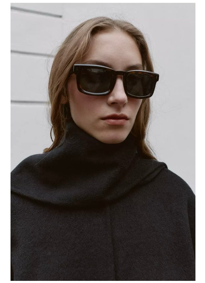 完売品⭐︎ZARA ウール ショートスカーフコート L ブラック 今期新作