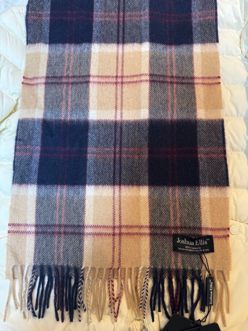 『最終お値下げ』Joshua Ellis チェック柄カシミヤマフラー