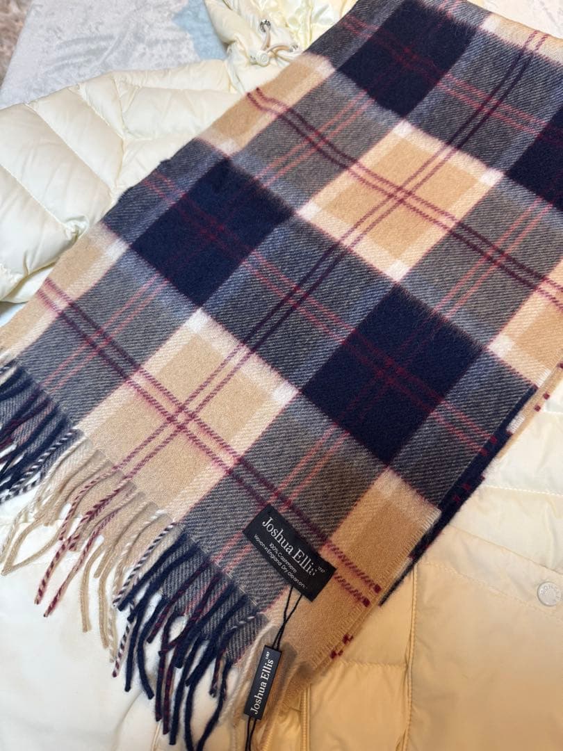 『最終お値下げ』Joshua Ellis チェック柄カシミヤマフラー