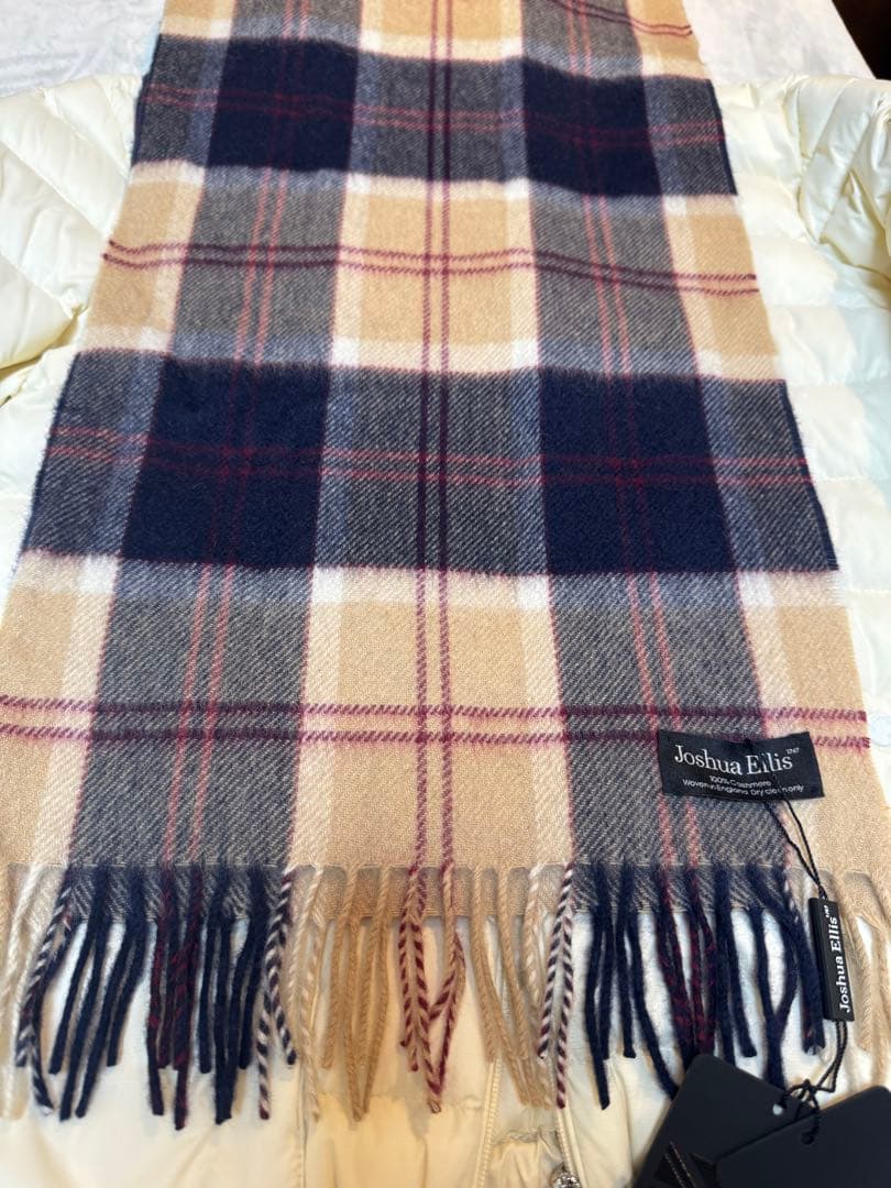 『最終お値下げ』Joshua Ellis チェック柄カシミヤマフラー