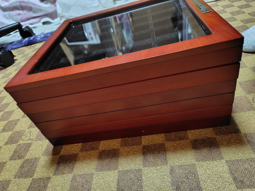 ZIPPOコレクションケース 木箱6段120個収納ケース中古品