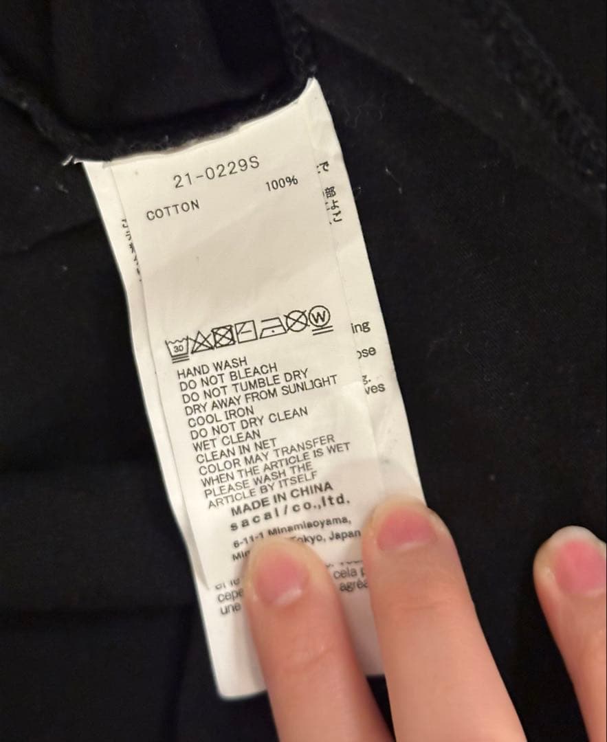 sacai francois k コラボ　ロンT サイズ3