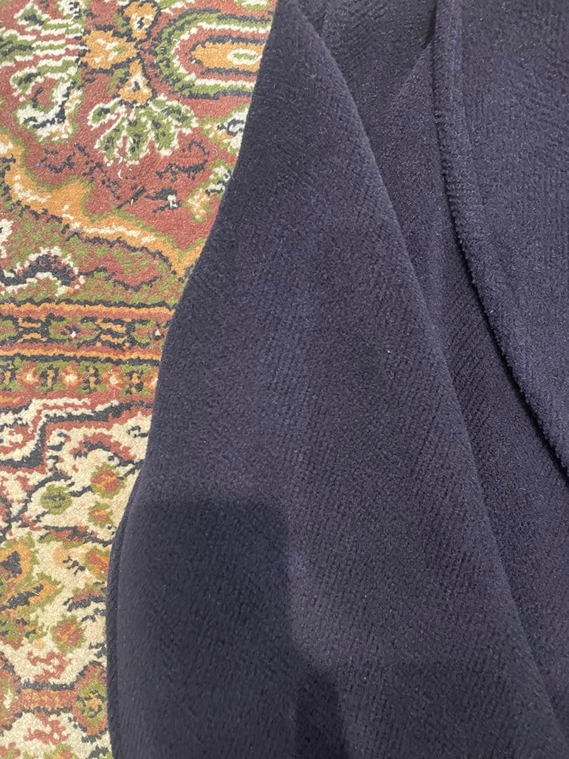 INVERTERE ネイビー ダブルブレスト ピーコート　ヘリンボーン　イギリス