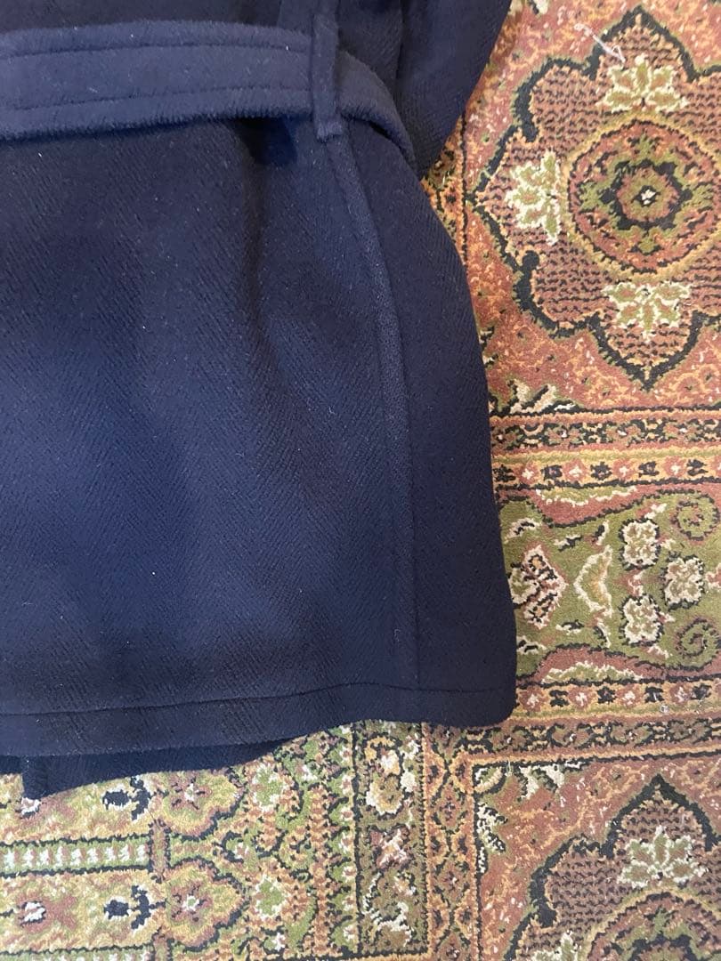 INVERTERE ネイビー ダブルブレスト ピーコート　ヘリンボーン　イギリス