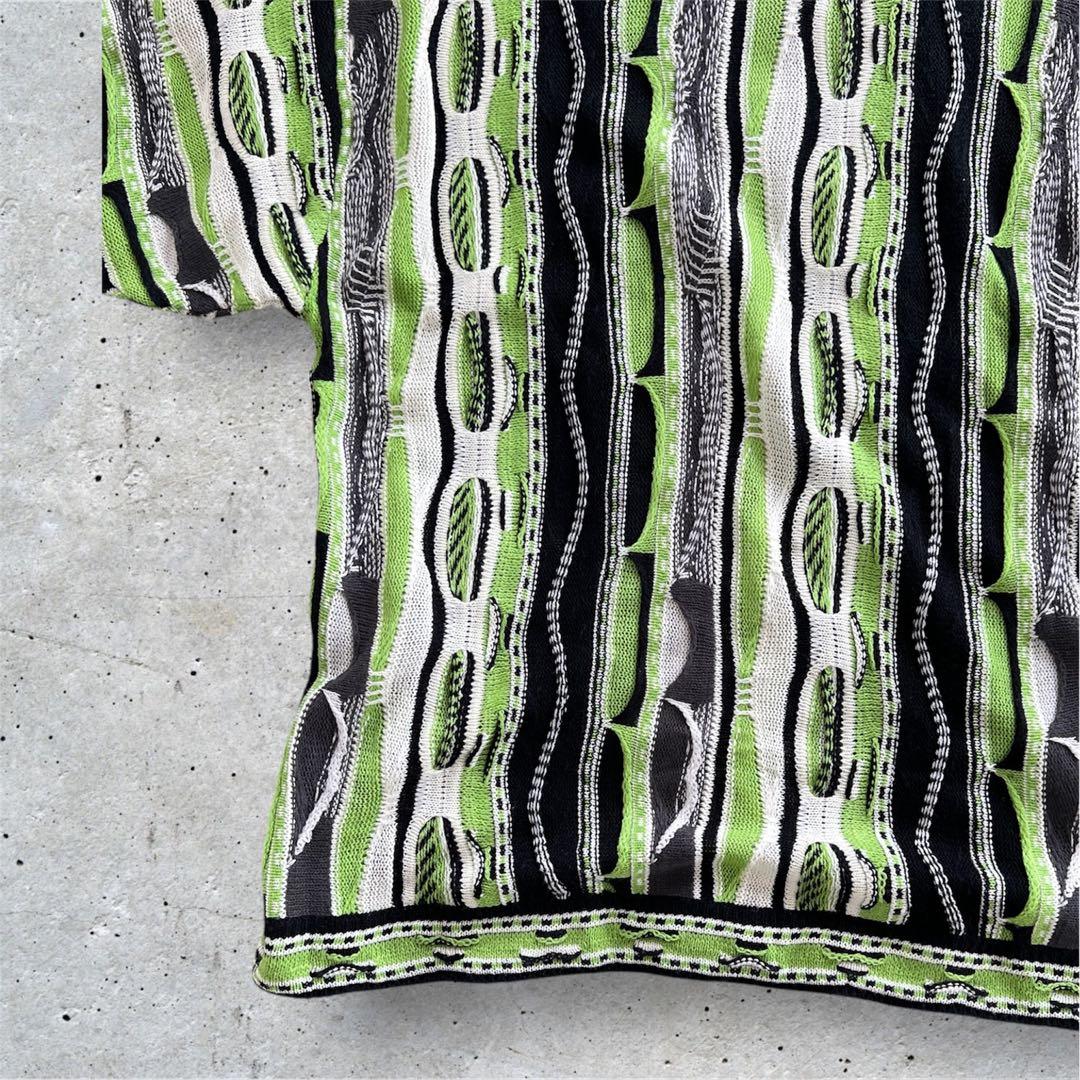 90s 3Dサマーニット 襟付き クージー