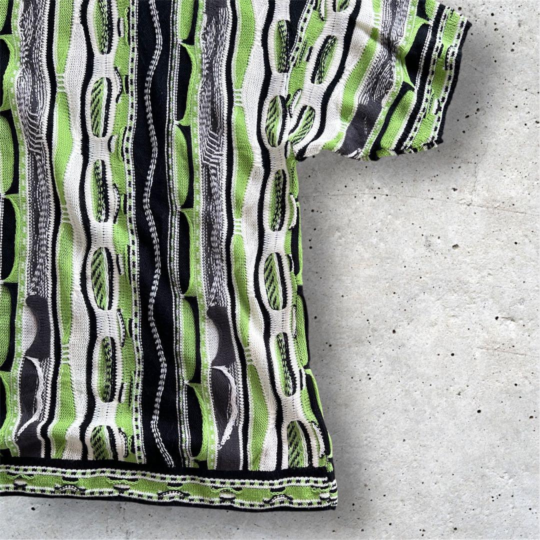 90s 3Dサマーニット 襟付き クージー