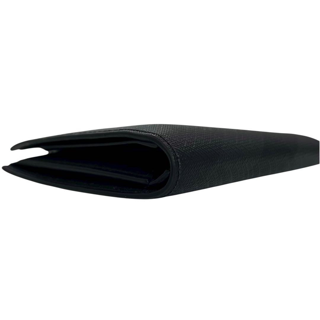 希少✨バーバリー 二つ折り財布 チャコールチェック PVC ロンドン ブラック