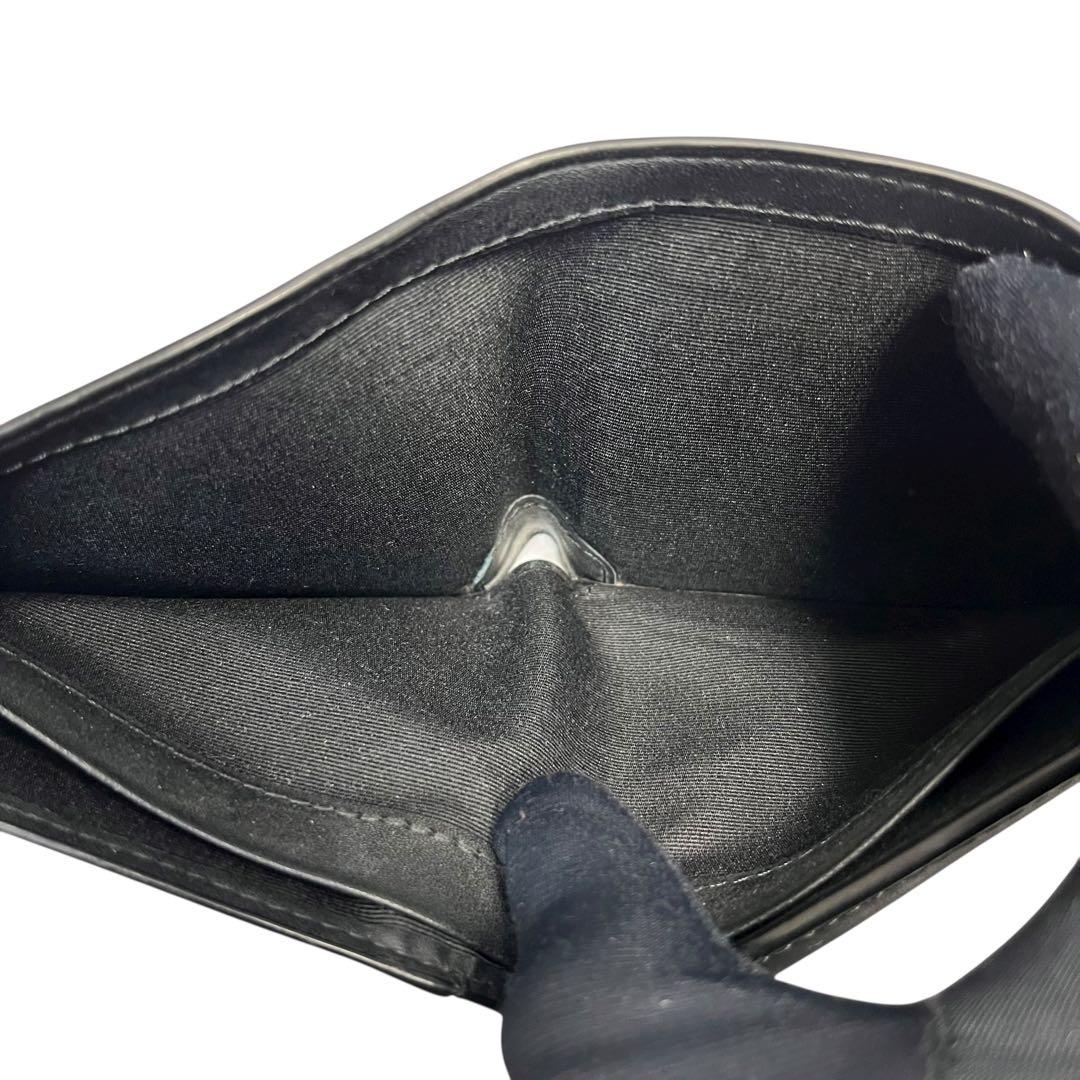 希少✨バーバリー 二つ折り財布 チャコールチェック PVC ロンドン ブラック