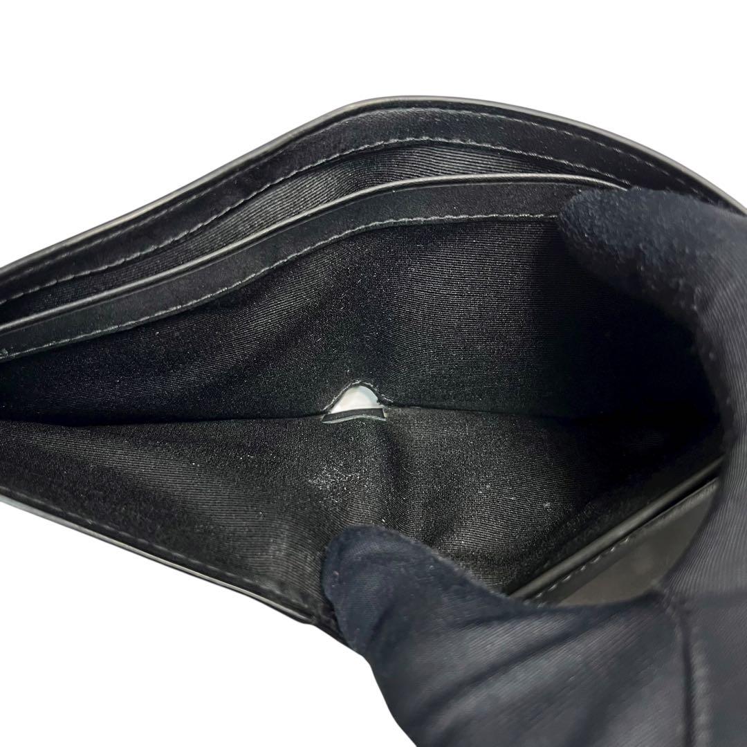 希少✨バーバリー 二つ折り財布 チャコールチェック PVC ロンドン ブラック