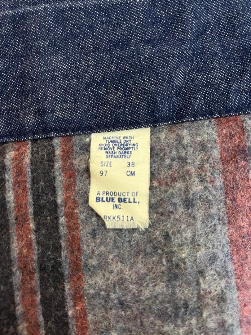 【極美品/濃紺/希少】BLUE BELL 70s 80s デニム カバーオール
