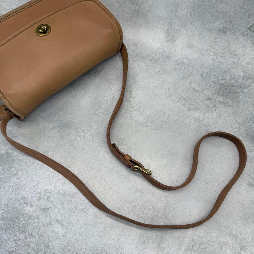 COACH オールドコーチ ショルダーバッグ レザー クロスボディ ターンロック