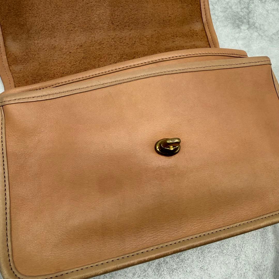 COACH オールドコーチ ショルダーバッグ レザー クロスボディ ターンロック