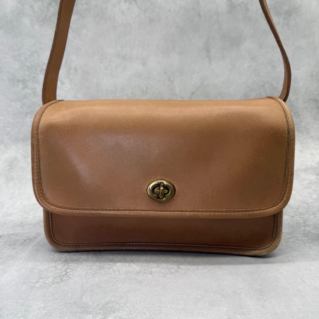 COACH オールドコーチ ショルダーバッグ レザー クロスボディ ターンロック