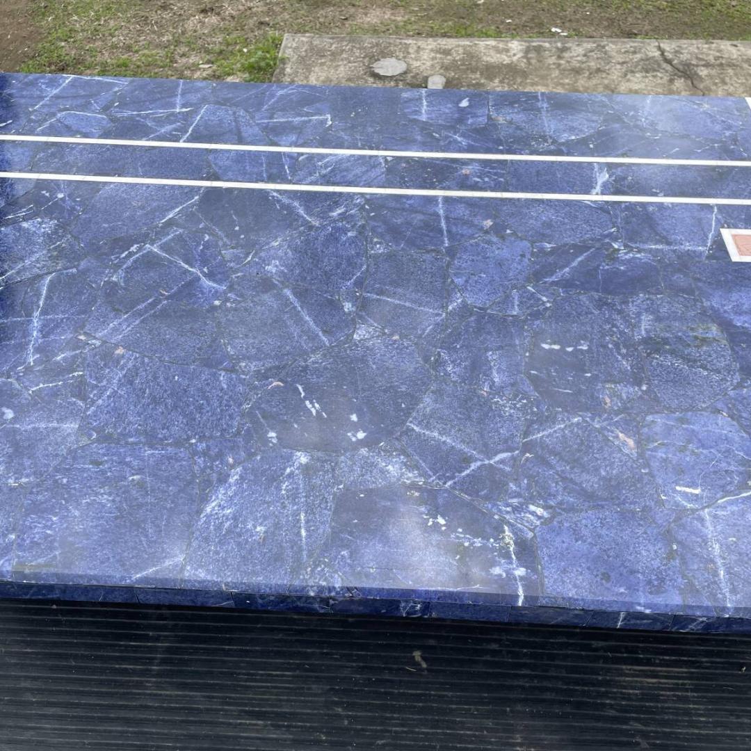 希少　ラピスラズリ　テーブル　座卓　鉱石　大型　 　 XZ 3790