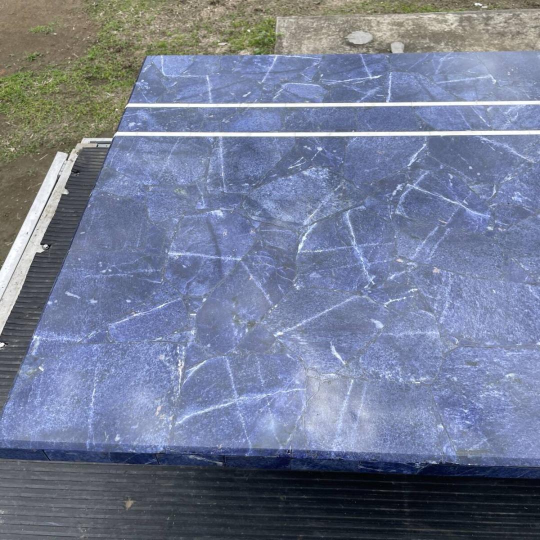 希少　ラピスラズリ　テーブル　座卓　鉱石　大型　 　 XZ 3790