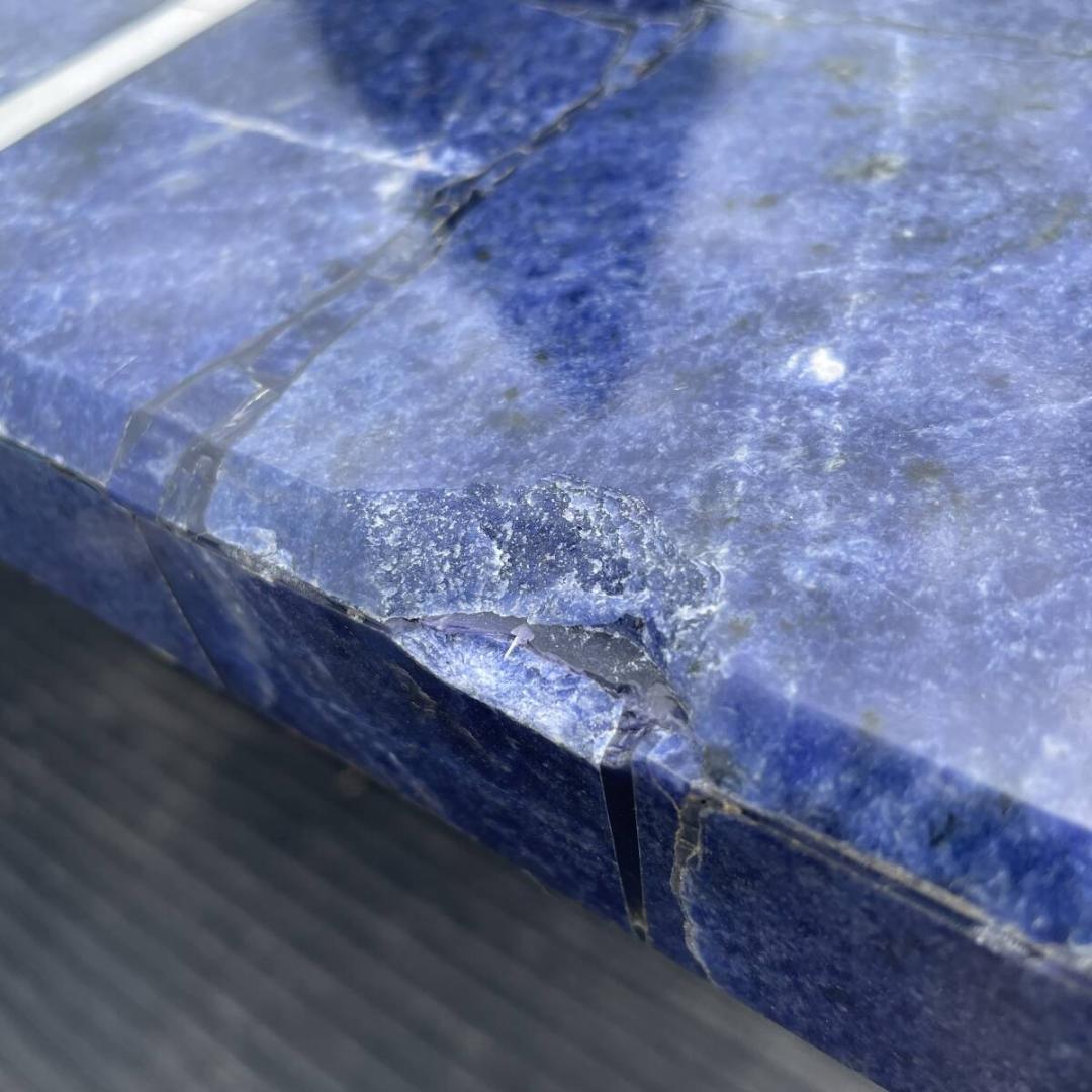 希少　ラピスラズリ　テーブル　座卓　鉱石　大型　 　 XZ 3790