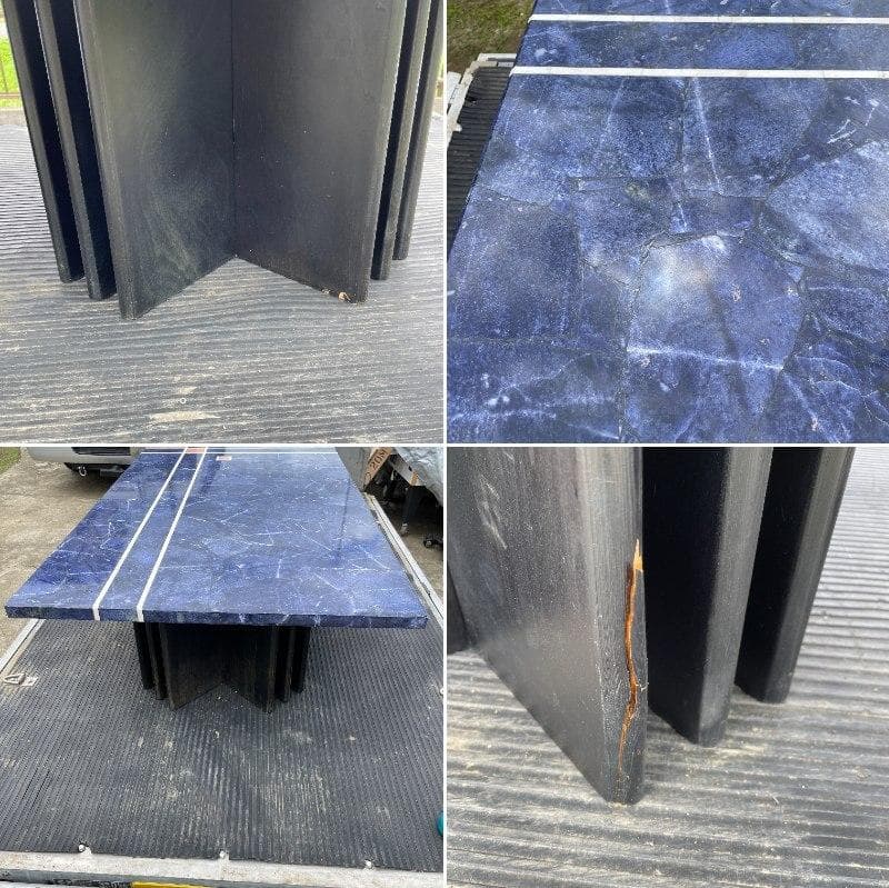 希少　ラピスラズリ　テーブル　座卓　鉱石　大型　 　 XZ 3790