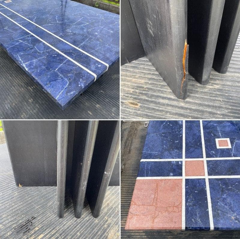 希少　ラピスラズリ　テーブル　座卓　鉱石　大型　 　 XZ 3790