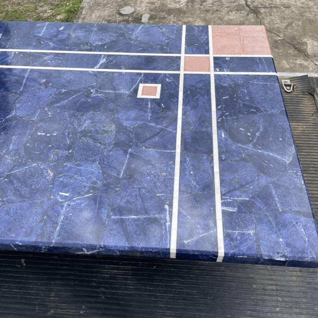 希少　ラピスラズリ　テーブル　座卓　鉱石　大型　 　 XZ 3790