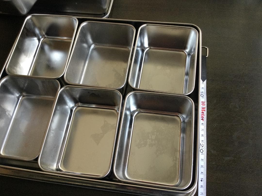 調味料薬味入れ 4ヶ入長 １台/6ヶ入長 ２台 角缶　丸缶　ステンレス　業務用