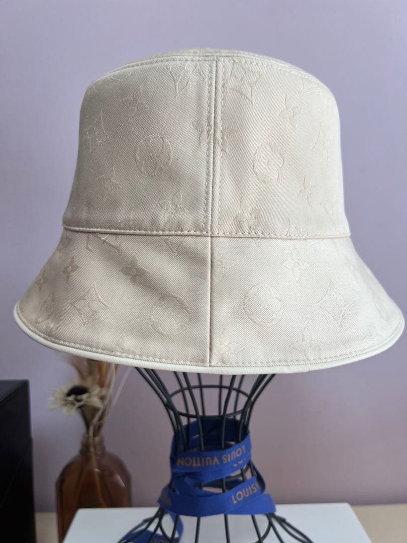 値下げ！Louis Vuitton バケットハット ベージュ キャンバス