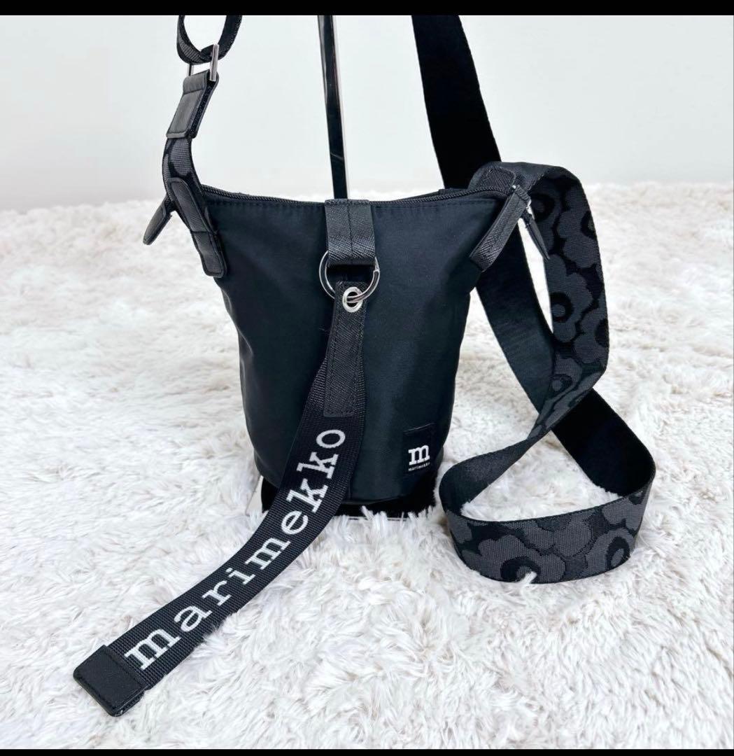 美品 marimekko バケット ショルダーバッグ Unikko バケツ型