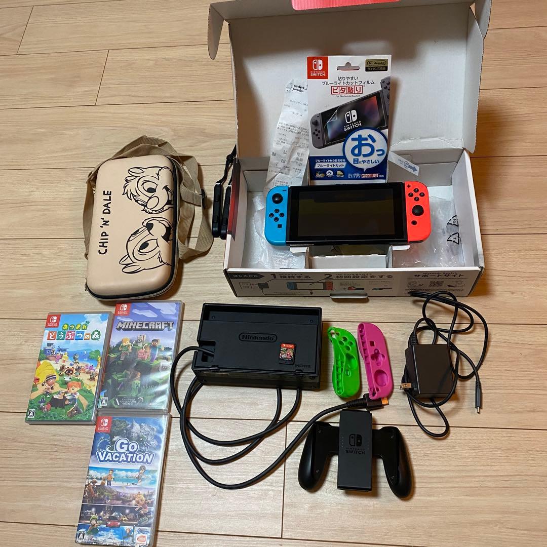 Nintendo Switch 本体一式＋ソフト4本＋ケース付き