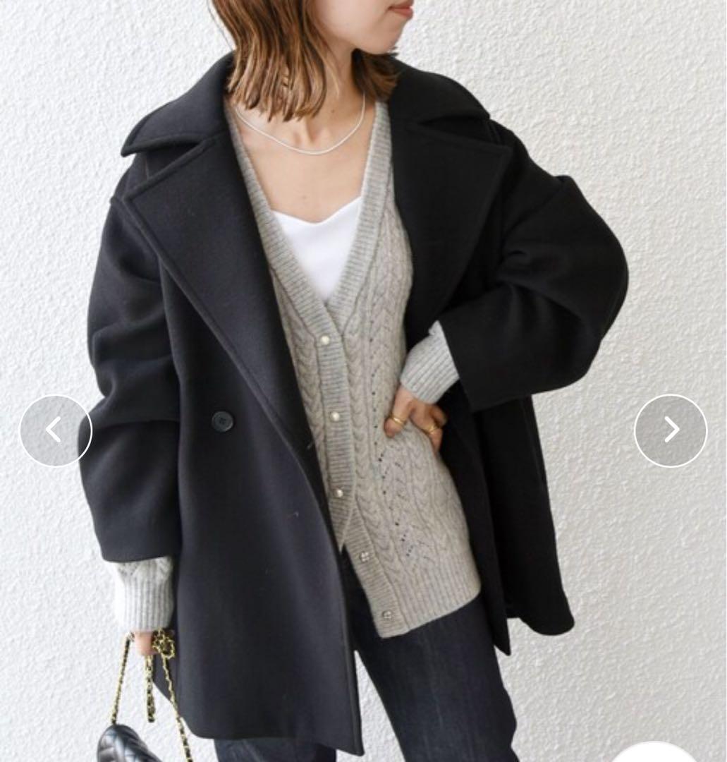 SHIPS any シップスエニイノンミュールジングウール　テーラードコート美品