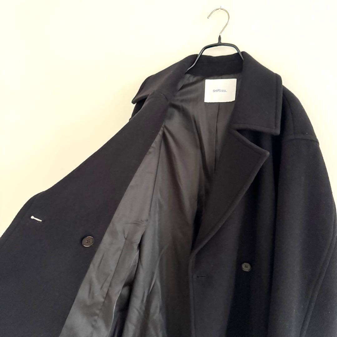 SHIPS any シップスエニイノンミュールジングウール　テーラードコート美品