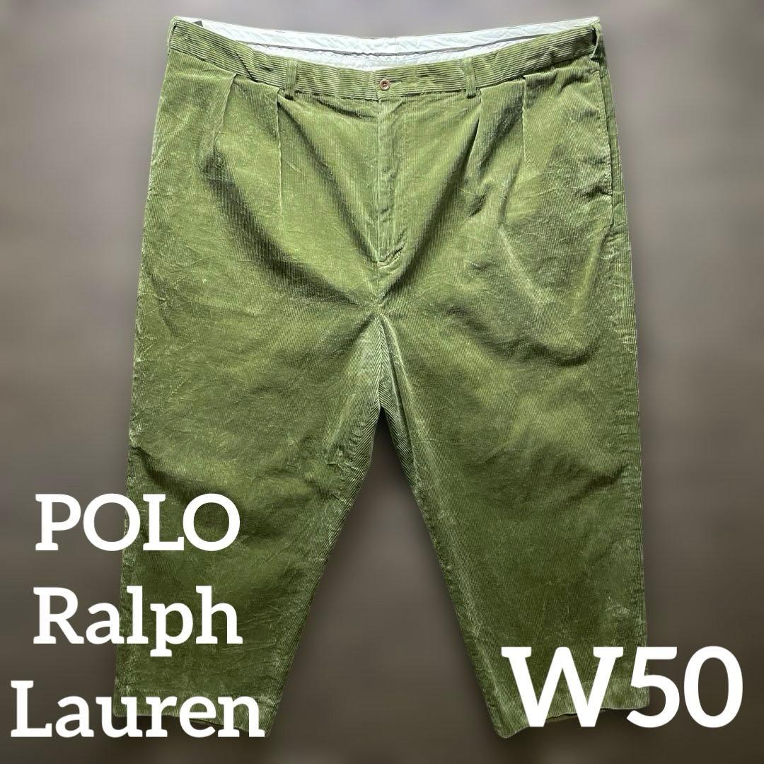 POLO Ralph Lauren W50 オリーブ　古着 コーデュロイ Y2K