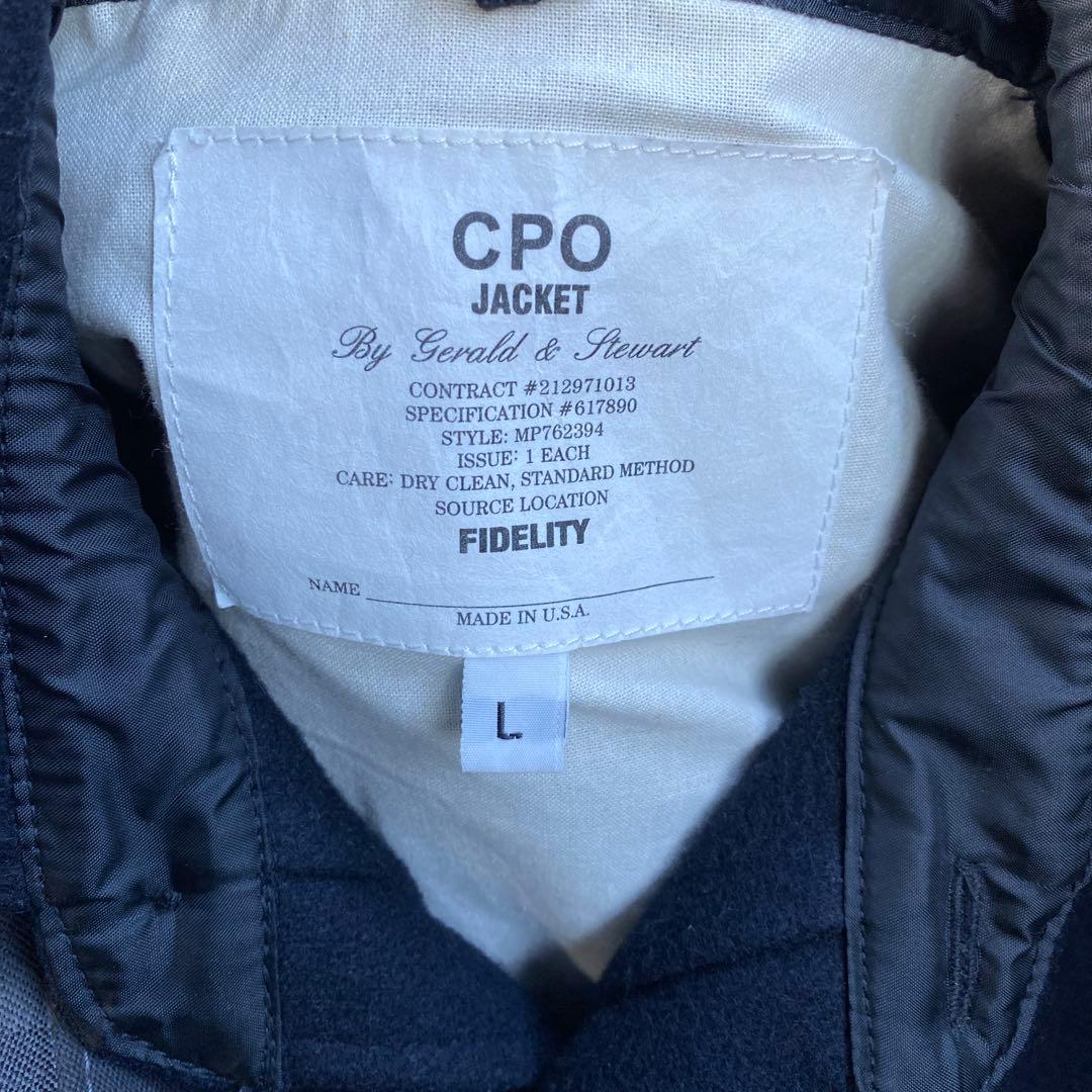 FIDELITYフィデリティCPOジャケットUSA製 ウール ネイビー L 美品