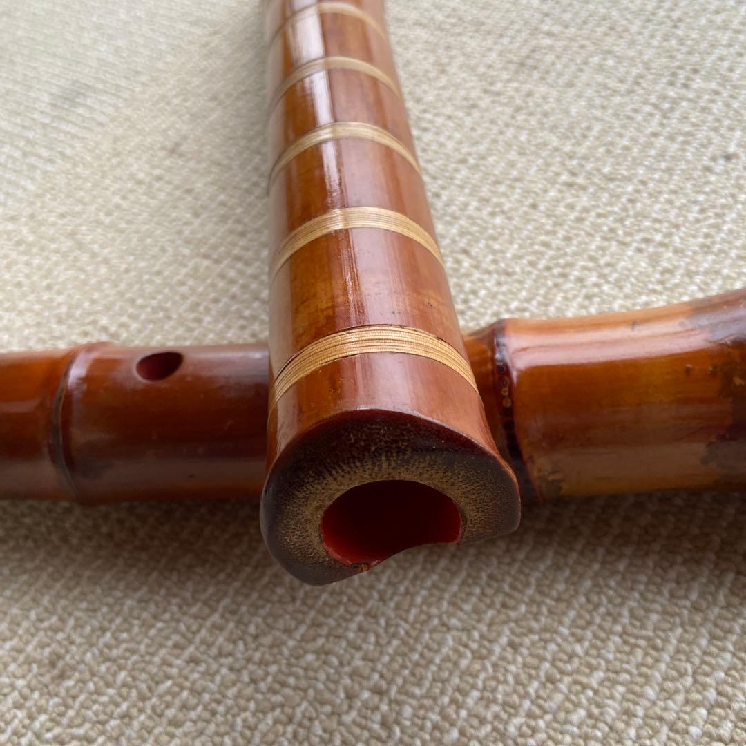 180尺八 一尺八寸管　銘　月山