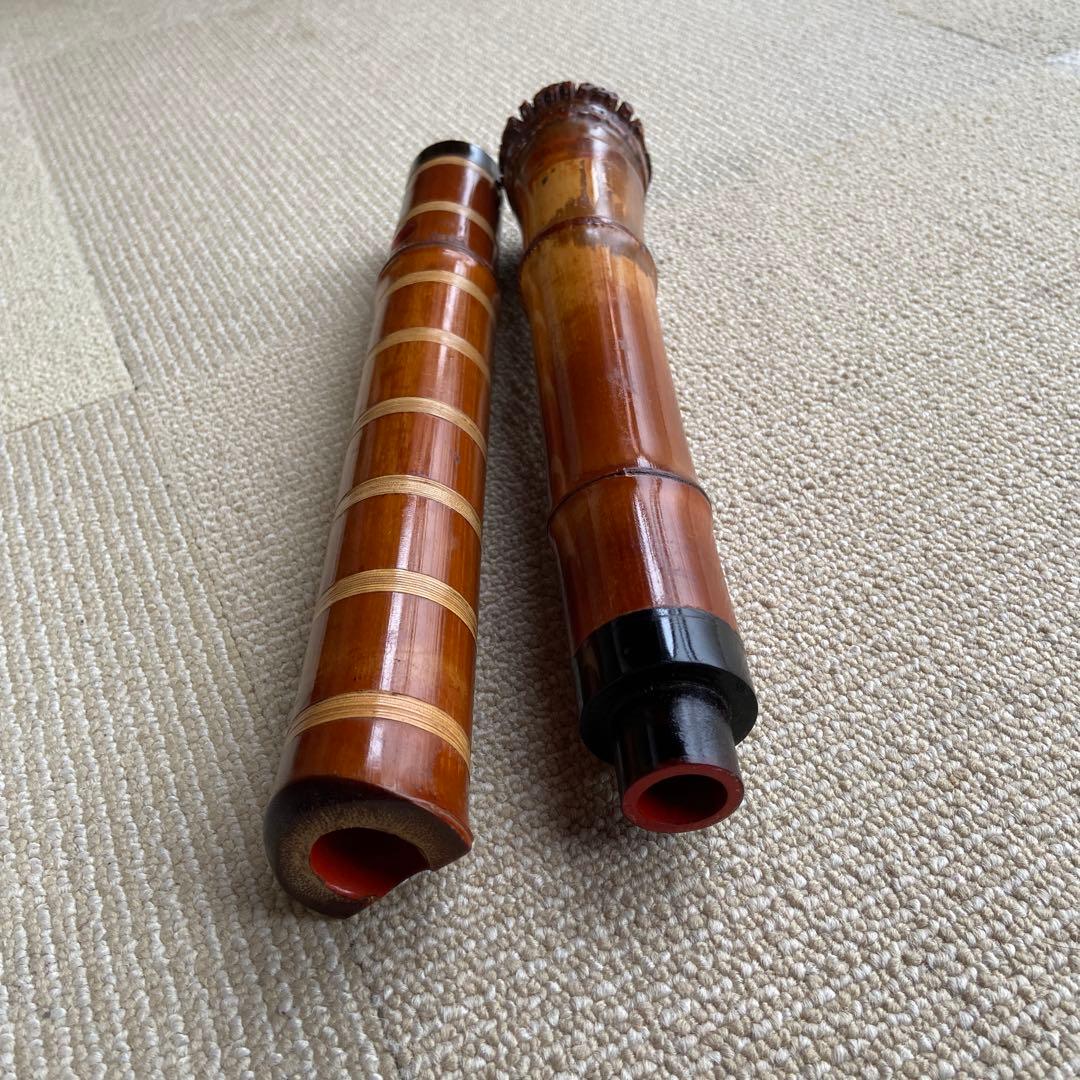 180尺八 一尺八寸管　銘　月山