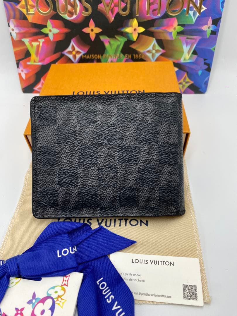 ルイヴィトン ダミエ　ポルトフォイユ・スレンダー エクリプス 折り財布