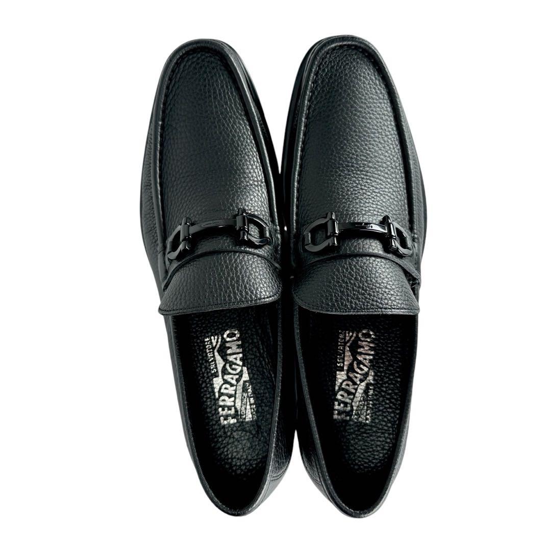 ☘️極美品 サルヴァトーレフェラガモ モカシン ガンチーニ シボ革 ローファー ☘️