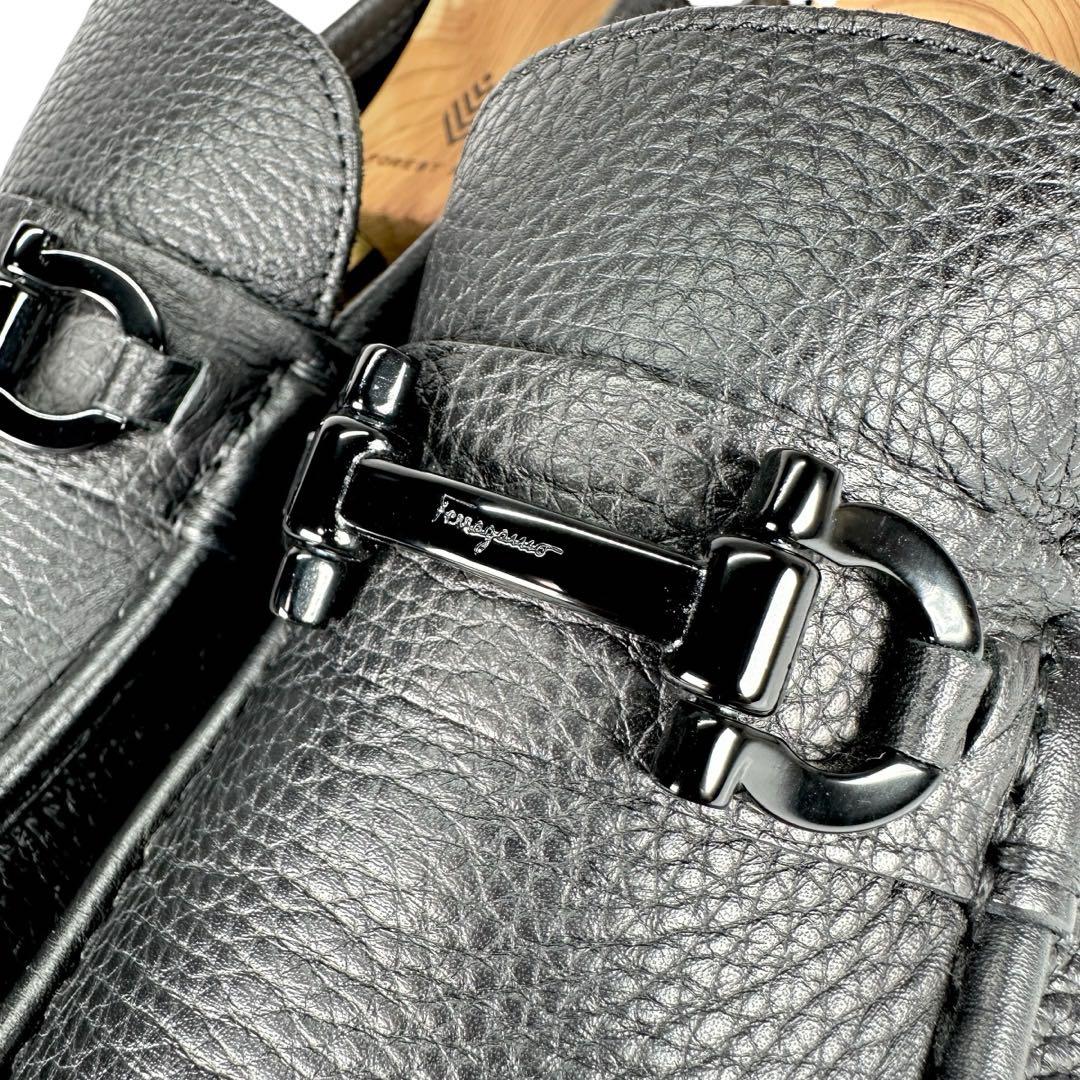 ☘️極美品 サルヴァトーレフェラガモ モカシン ガンチーニ シボ革 ローファー ☘️