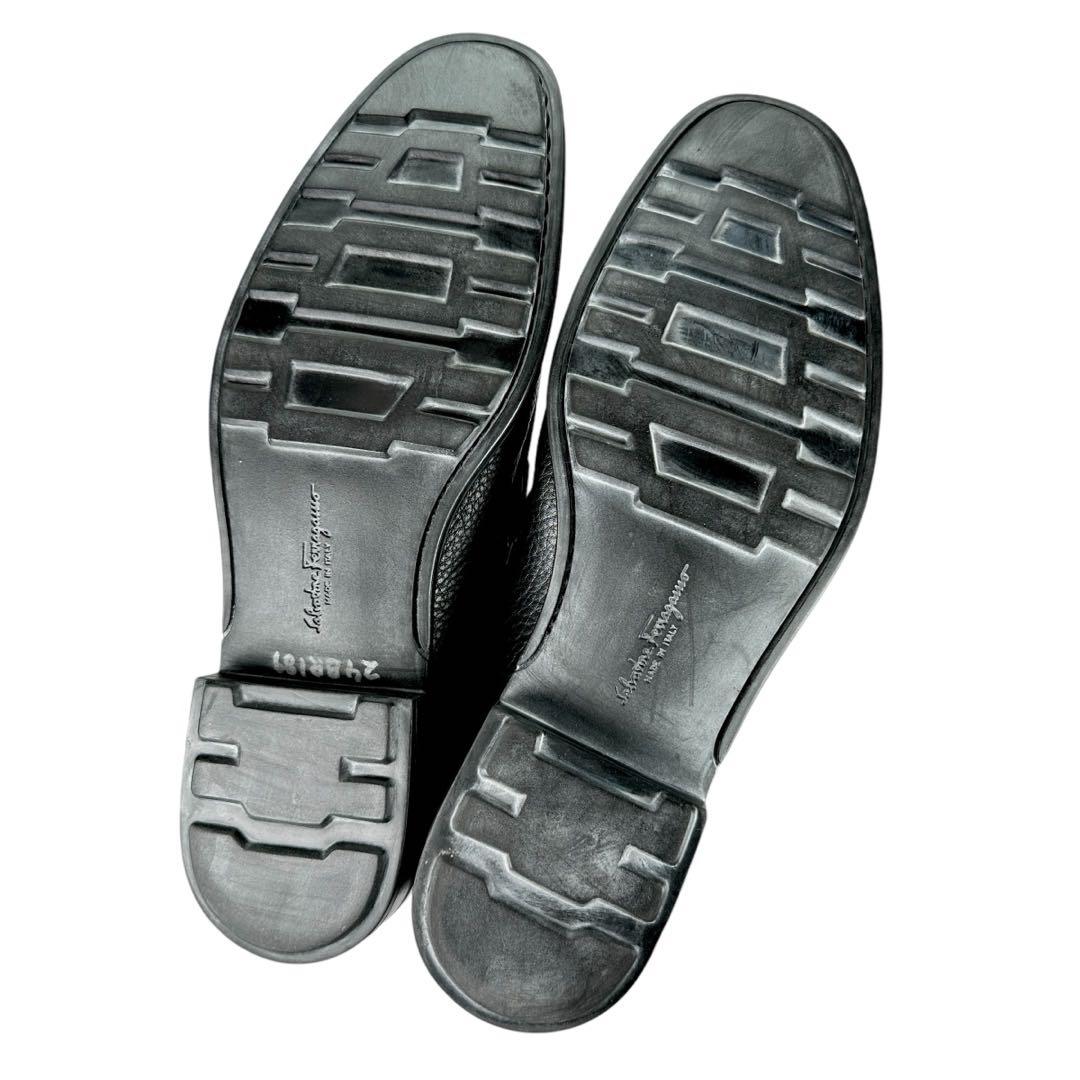 ☘️極美品 サルヴァトーレフェラガモ モカシン ガンチーニ シボ革 ローファー ☘️