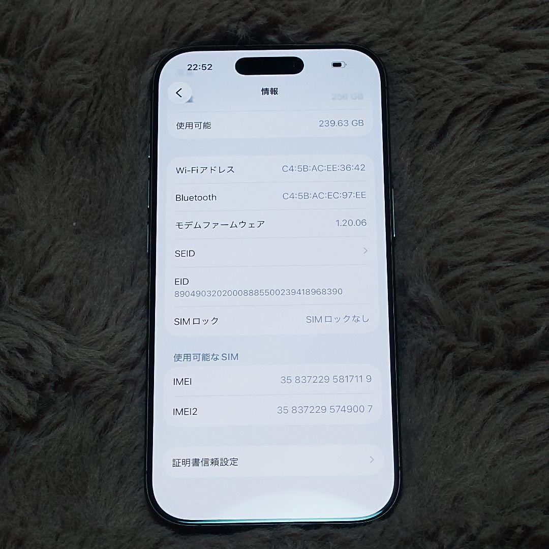 【極美品】Apple iPhone17 ブラック 256GB