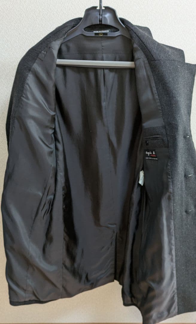 アニエスべー　コート　MADE IN FRANCE　ダークグレー