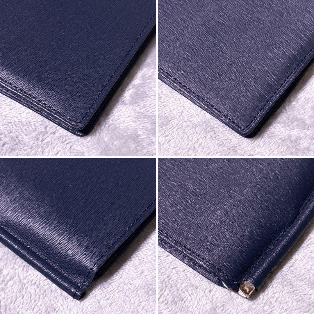 【未使用級】ポーター カレント マネークリップ 財布 レザー ネイビー メンズ