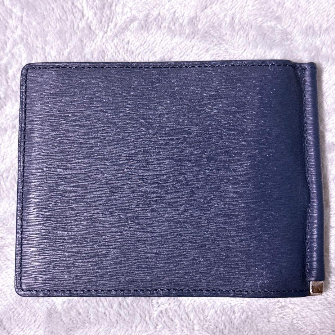 【未使用級】ポーター カレント マネークリップ 財布 レザー ネイビー メンズ