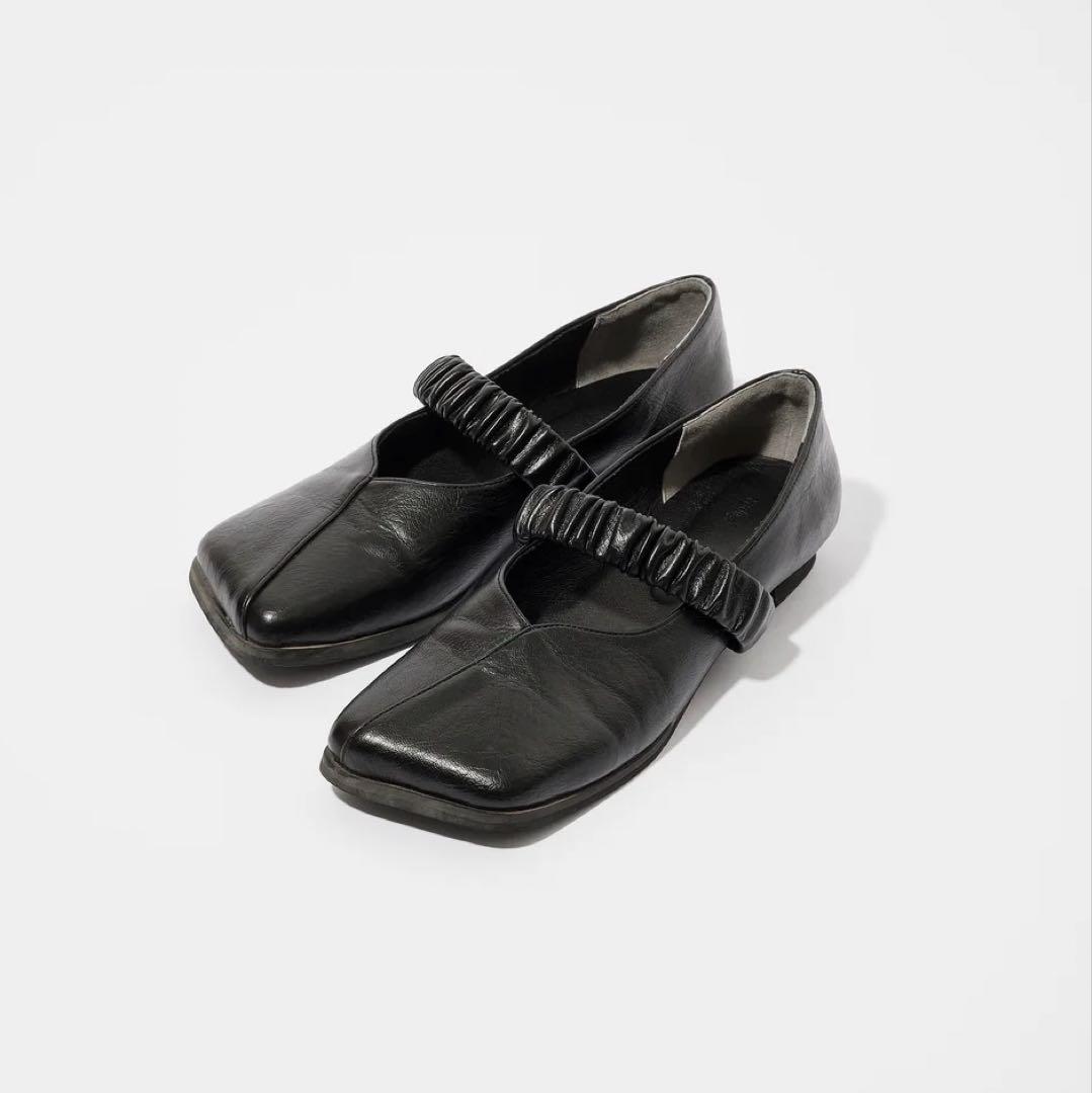 Eaphi SQUARE TOE SHOES ブラック 36 靴