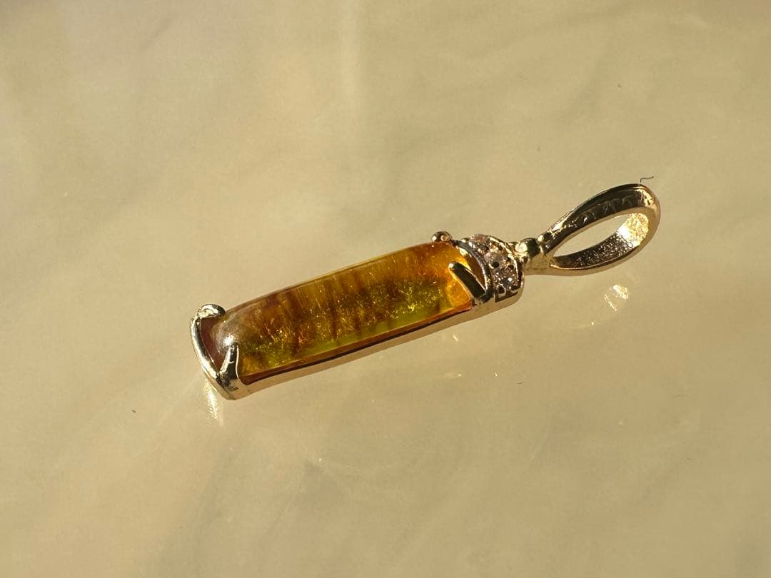 agete silverGP ダイヤ × アンバー チャーム